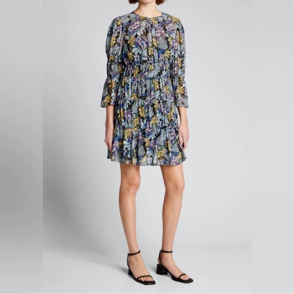 NWT Cinq A Sept Paradise Floral June Tiered Dress Lined Size 8